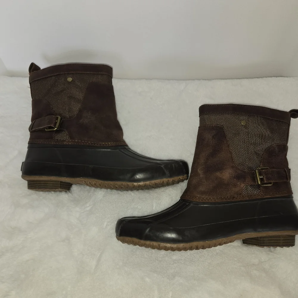 Lucky Brand Rustic Brown Weendie Duck Boots Women's Size 7